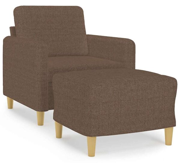 VidaXL barna szövet kanapéfotel lábtartóval 60 cm
