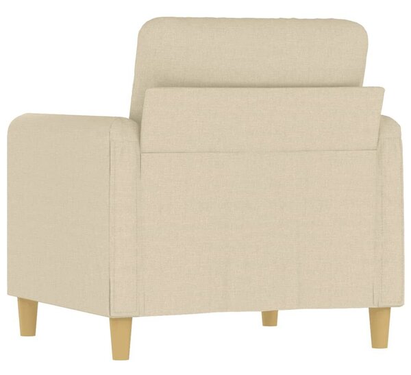 VidaXL Krémszínű Szövet Kanapéfotel - 60 cm
