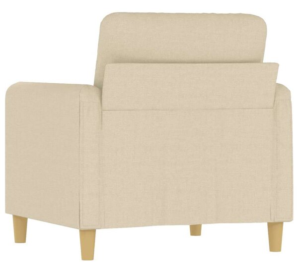 VidaXL Krémszínű Szövet Kanapéfotel - 60 cm
