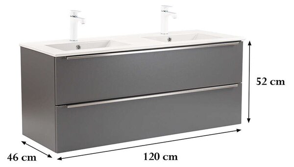 Vario Trim - Fürdőszobabútor - Dupla Mosdós - 120 cm