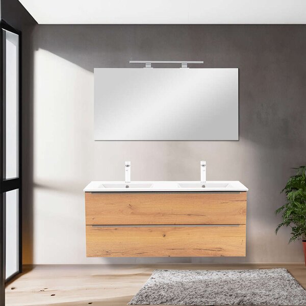 Vario Trim Fürdőszobabútor - 120 cm, Antracit-Tölgy