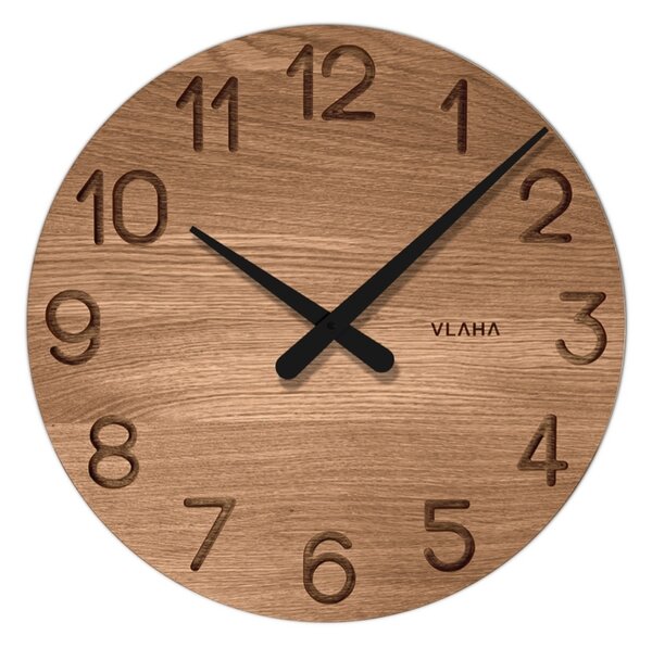 Vlaha VCT1132 tölgyfa óra, 45 cm átmérő, fekete