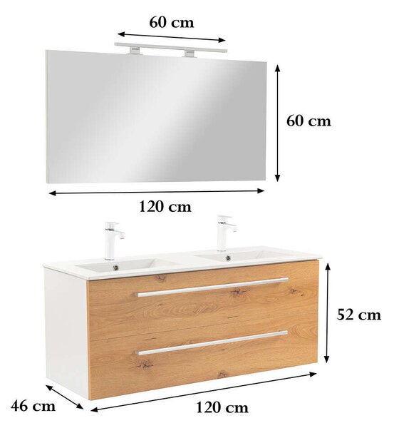 Vario - Clam - Fürdőszoba Szekrény - 120 cm