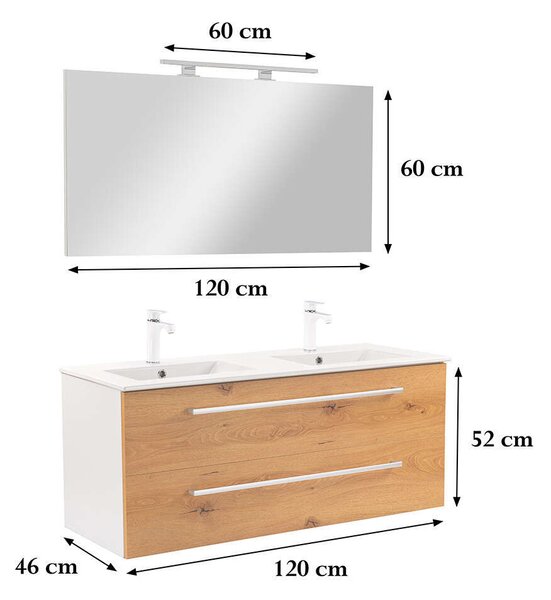 Vario - Clam - Fürdőszoba Szekrény - 120 cm