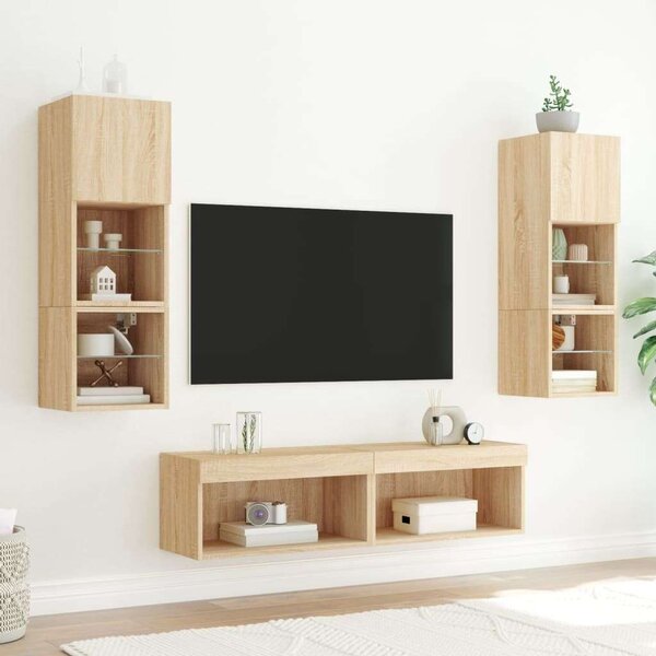 VidaXL Falra Szerelhető TV Szekrény Szett - Sonoma Tölgy - 6 db