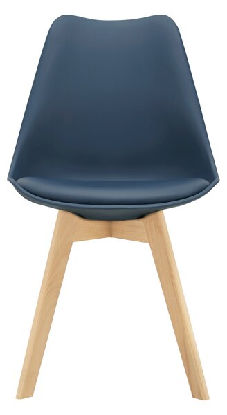 Étkezőszék Dubrovnik Kék szett 6 darabos székborítás: 100% PU műbőr széklábak: bükkfa konyhaszék 81 x 49 x 57 cm
