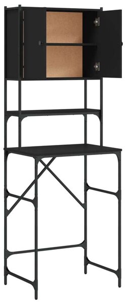 VidaXL Mosógép Polc - Fekete - 67x48x194 cm