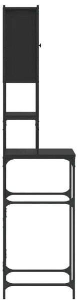 VidaXL Mosógép Polc - Fekete - 67x48x194 cm