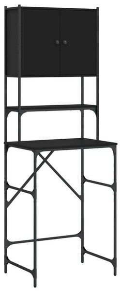 VidaXL Mosógép Polc - Fekete - 67x48x194 cm