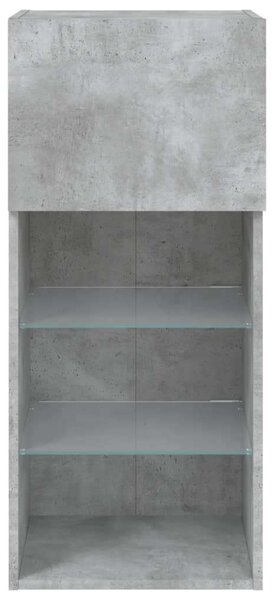 VidaXL 2 db betonszürke TV-szekrény LED-világítással 40,5 x 30 x 90 cm