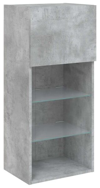 VidaXL 2 db betonszürke TV-szekrény LED-világítással 40,5 x 30 x 90 cm