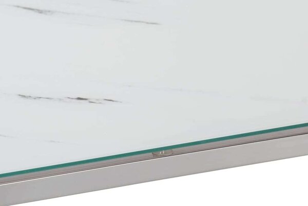 Modern Tálalóasztal - Üveg és Rozsdamentes Acél - 110x35x70 cm