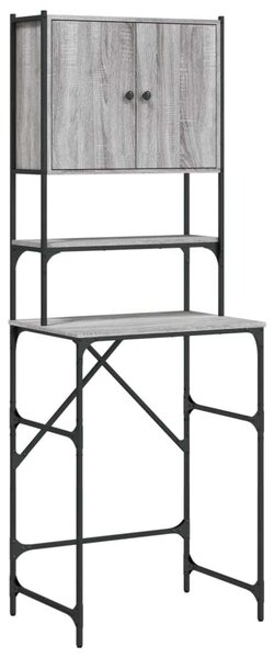 VidaXL szürke sonoma tölgy mosógépszekrény 68x48,5x194 cm