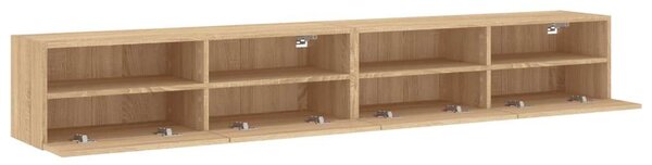 VidaXL 2 db sonoma-tölgyszín szerelt fa fali TV-szekrény 100x30x30 cm