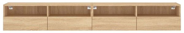 VidaXL 2 db sonoma-tölgyszín szerelt fa fali TV-szekrény 100x30x30 cm