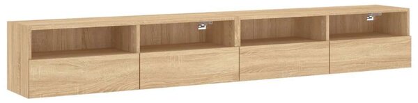 VidaXL 2 db sonoma-tölgyszín szerelt fa fali TV-szekrény 100x30x30 cm