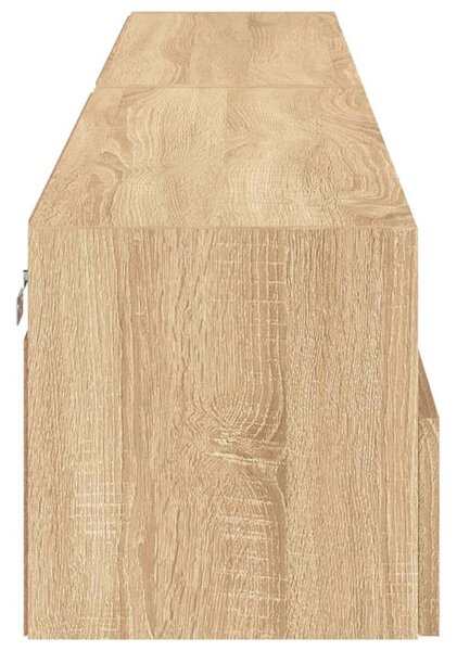 VidaXL 2 db sonoma-tölgyszín szerelt fa fali TV-szekrény 100x30x30 cm