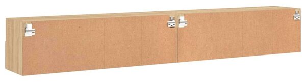 VidaXL 2 db sonoma-tölgyszín szerelt fa fali TV-szekrény 100x30x30 cm