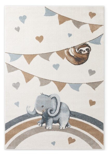 Krémszínű gyerek szőnyeg 160x230 cm Walk like an Elephant Rainbow Party – Villeroy&Boch