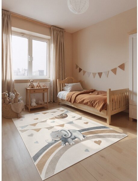 Krémszínű gyerek szőnyeg 160x230 cm Walk like an Elephant Rainbow Party – Villeroy&Boch