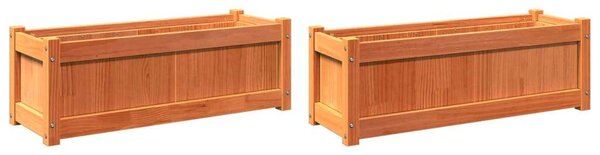 VidaXL Fa Virágláda - 2 db - 90x31x31 cm