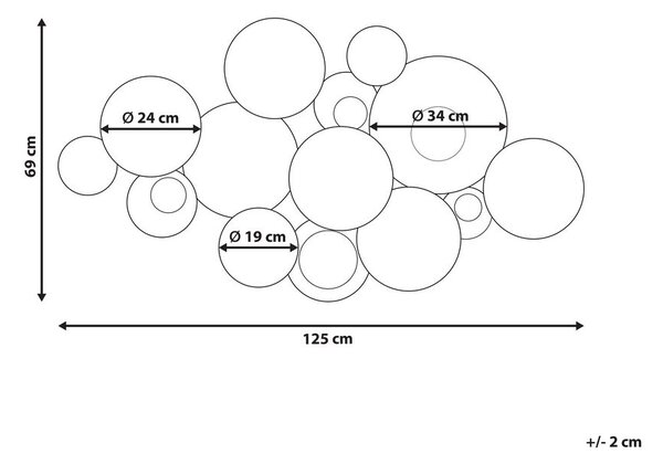 Fali Dekoráció BROMINE Fém 69 cm Arany