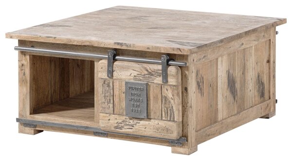 IRON Dohányzóasztal Mango 90x90x45 fehérre meszelve lackiert