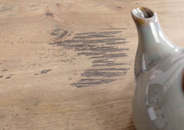 IRON Dohányzóasztal Mango 90x90x45 fehérre meszelve lackiert