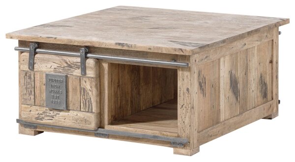 IRON Dohányzóasztal Mango 90x90x45 fehérre meszelve lackiert