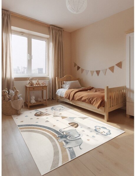 Krémszínű gyerek szőnyeg 120x170 cm Walk like an Elephant Rainy Party – Villeroy&Boch