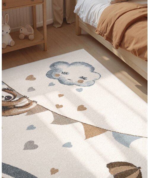 Krémszínű gyerek szőnyeg 120x170 cm Walk like an Elephant Rainy Party – Villeroy&Boch