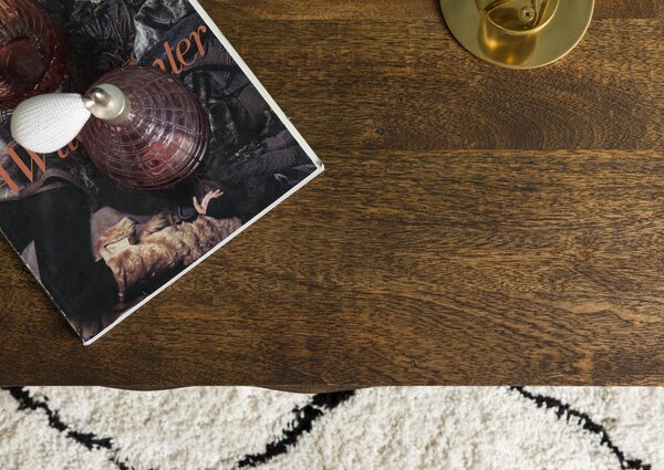 DIAMOND Dohányzóasztal mangó 110x40x50 barna olajozott