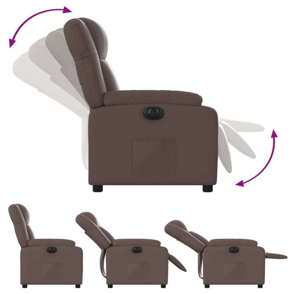 VidaXL Elektromos Relax Fotel - Barna Műbőr