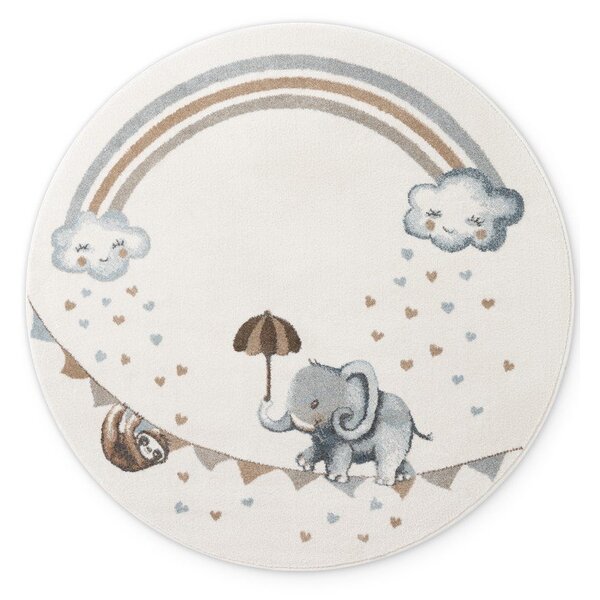 Krémszínű gyerek szőnyeg ø160 cm Walk like an Elephant Rainbow – Villeroy&Boch