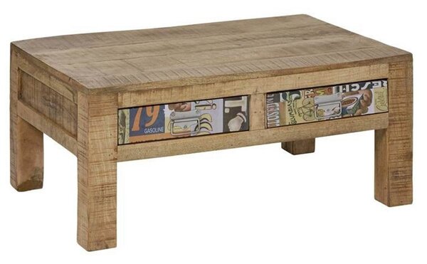LOUNGE Dohányzóasztal mangó 90x60x40 többszínű lakkozott
