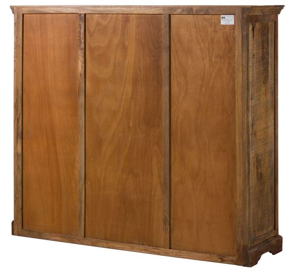 RODEZ mangó magas komód 160x45x140 cm sötétbarna olajozott