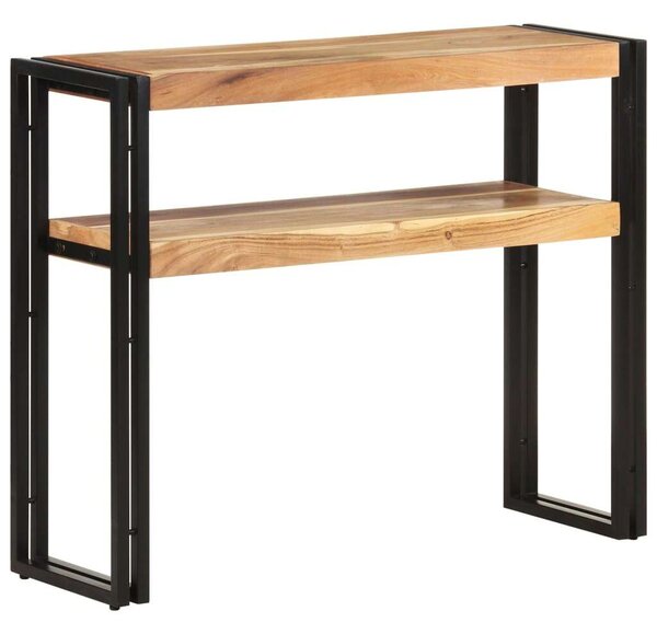 VidaXL Akácfa Tálalóasztal - 2 Polcos - 90x30x75 cm