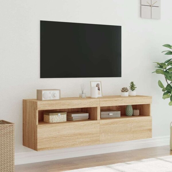 VidaXL Falra Szerelhető TV Szekrény - 120cm - Sonoma Tölgy