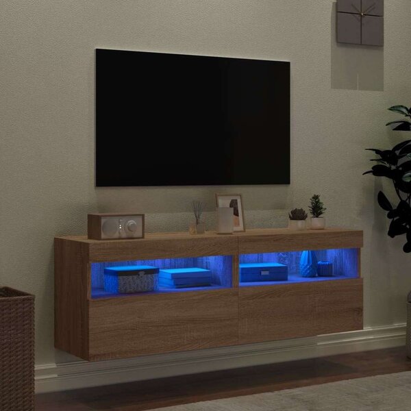 VidaXL Falra Szerelhető TV Szekrény - 120cm - Sonoma Tölgy