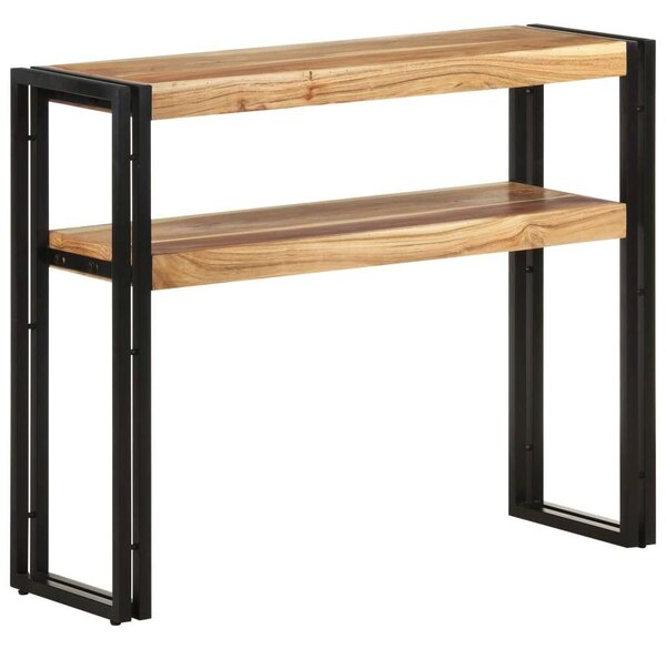 VidaXL Akácfa Tálalóasztal - 2 Polcos - 90x30x75 cm