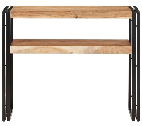 VidaXL Akácfa Tálalóasztal - 2 Polcos - 90x30x75 cm