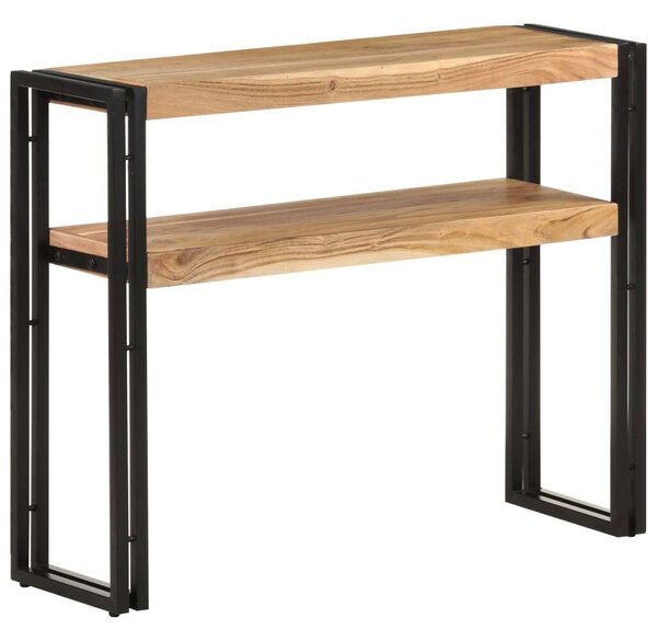 VidaXL Akácfa Tálalóasztal - 2 Polcos - 90x30x75 cm