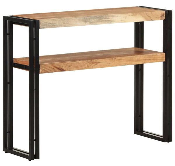 VidaXL Akácfa Tálalóasztal - 2 Polcos - 90x30x75 cm