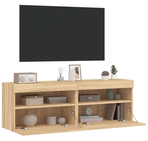 VidaXL Falra Szerelhető TV Szekrény - 120cm - Sonoma Tölgy