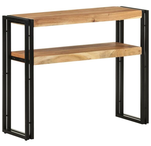 VidaXL Akácfa Tálalóasztal - 2 Polcos - 90x30x75 cm