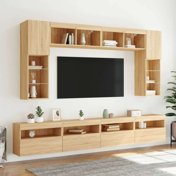 VidaXL Falra Szerelhető TV Szekrény - 120cm - Sonoma Tölgy