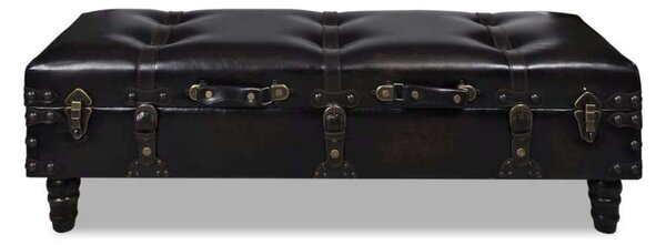 Elegáns Barna Műbőr Tárolós Pad - 111cm