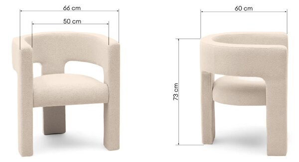 Bézs design fotel ALPAH B