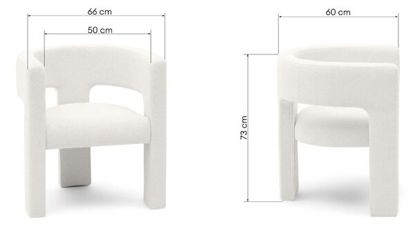 Fehér design fotel ALPAH B