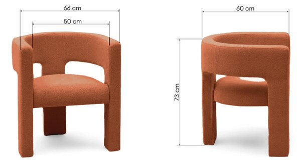 Narancssárga design fotel ALPAH B